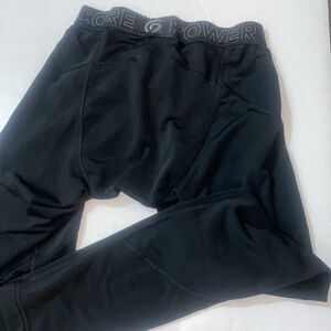 4/$25 POWER CORE COMPRESSION PANTS SIZE APPROXIMATELY XS S NO LABEL